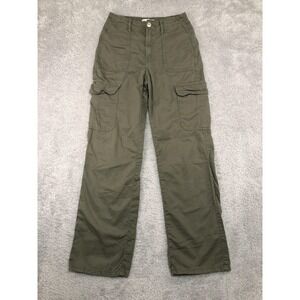 Zara Cargo Pants Womens Size 2 (26x30) Green High Rise